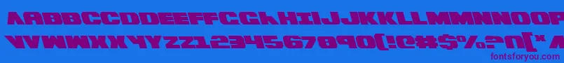 BummerLeftalic Font – Purple Fonts on Blue Background