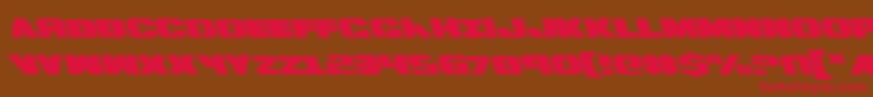 BummerLeftalic Font – Red Fonts on Brown Background