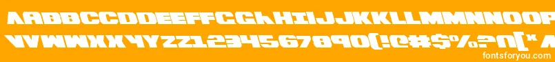 BummerLeftalic Font – White Fonts on Orange Background