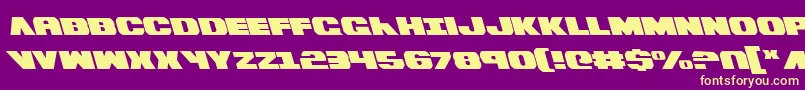 BummerLeftalic Font – Yellow Fonts on Purple Background