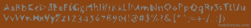 WcSpeedBta Font – Gray Fonts on Brown Background