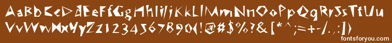 WcSpeedBta Font – White Fonts on Brown Background