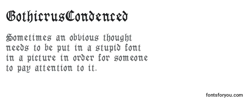 Шрифт GothicrusCondenced