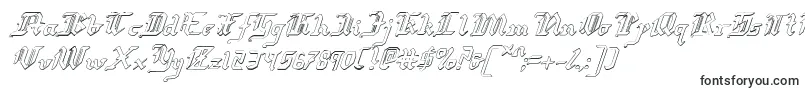 RedcoatShadowItalic-Schriftart – Schriftarten, die mit R beginnen