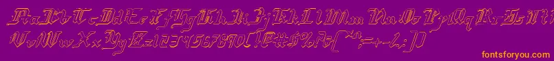 RedcoatShadowItalic Font – Orange Fonts on Purple Background