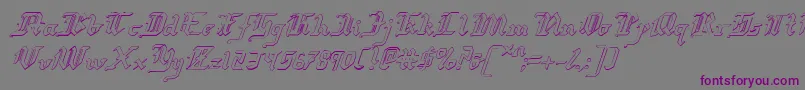 RedcoatShadowItalic Font – Purple Fonts on Gray Background