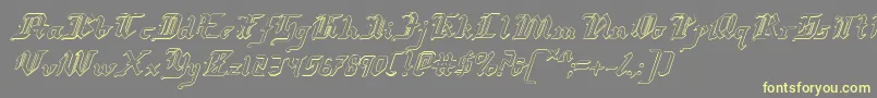 RedcoatShadowItalic Font – Yellow Fonts on Gray Background