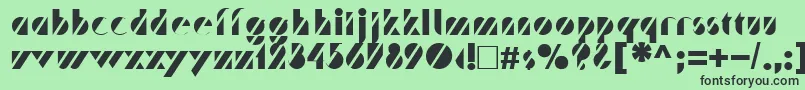 TrafaretNormal Font – Black Fonts on Green Background