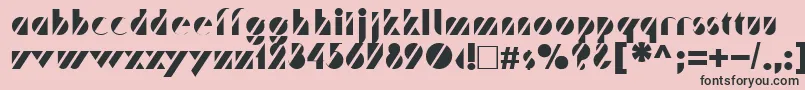 TrafaretNormal Font – Black Fonts on Pink Background