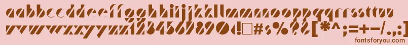 TrafaretNormal Font – Brown Fonts on Pink Background