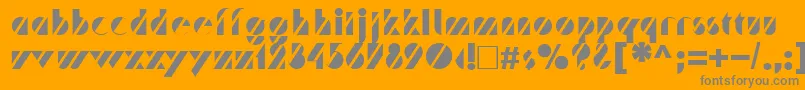 TrafaretNormal Font – Gray Fonts on Orange Background