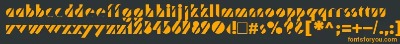 TrafaretNormal Font – Orange Fonts on Black Background