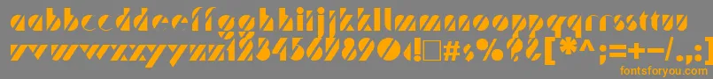 TrafaretNormal Font – Orange Fonts on Gray Background