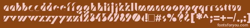 TrafaretNormal Font – Pink Fonts on Brown Background