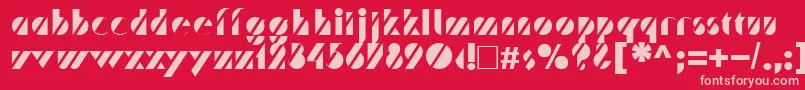 TrafaretNormal Font – Pink Fonts on Red Background