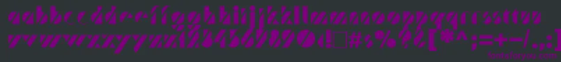 TrafaretNormal-Schriftart – Violette Schriften auf schwarzem Hintergrund