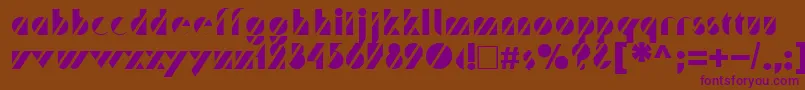 TrafaretNormal Font – Purple Fonts on Brown Background