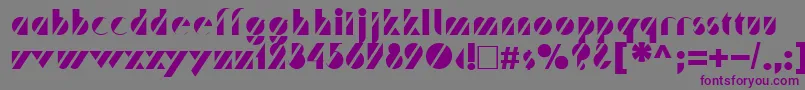 TrafaretNormal Font – Purple Fonts on Gray Background