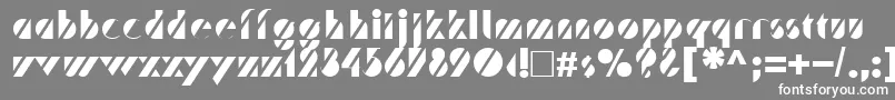 TrafaretNormal Font – White Fonts on Gray Background