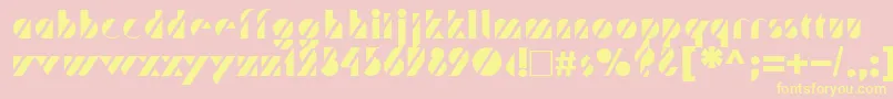 TrafaretNormal Font – Yellow Fonts on Pink Background