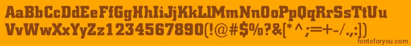 ACitynovargBold Font – Brown Fonts on Orange Background