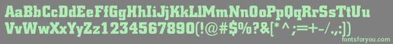 ACitynovargBold Font – Green Fonts on Gray Background