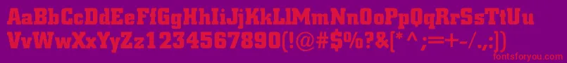ACitynovargBold Font – Red Fonts on Purple Background