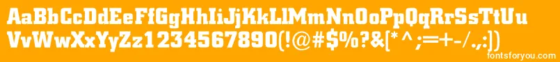 ACitynovargBold Font – White Fonts on Orange Background