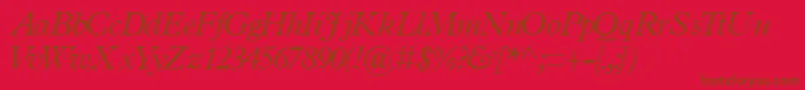 fuente TerminuslightsskItalic – Fuentes Marrones Sobre Fondo Rojo