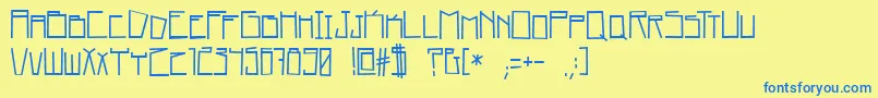 HomeSquareBc Font – Blue Fonts on Yellow Background