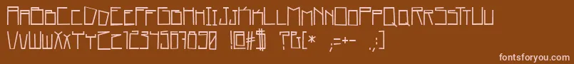 HomeSquareBc Font – Pink Fonts on Brown Background
