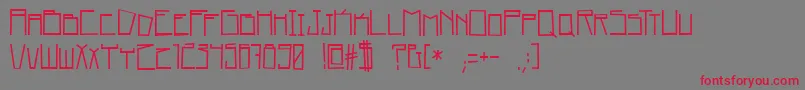 HomeSquareBc Font – Red Fonts on Gray Background