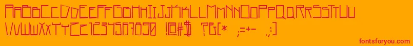 HomeSquareBc Font – Red Fonts on Orange Background