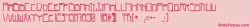 HomeSquareBc-Schriftart – Rote Schriften auf rosa Hintergrund