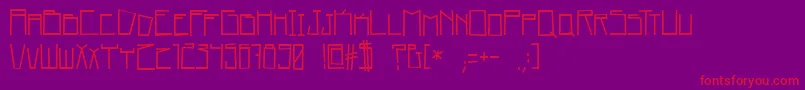 HomeSquareBc Font – Red Fonts on Purple Background
