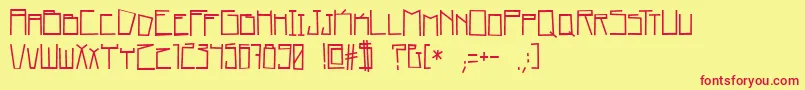 HomeSquareBc Font – Red Fonts on Yellow Background