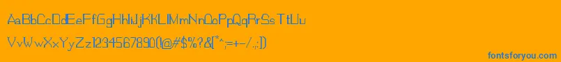 フォントVikingueiro – オレンジの背景に青い文字
