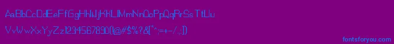 フォントVikingueiro – 紫色の背景に青い文字