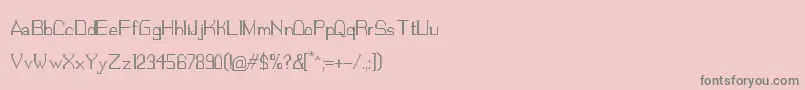 フォントVikingueiro – ピンクの背景に灰色の文字