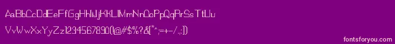 フォントVikingueiro – 紫の背景にピンクのフォント