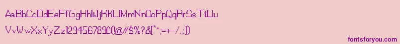 フォントVikingueiro – ピンクの背景に紫のフォント