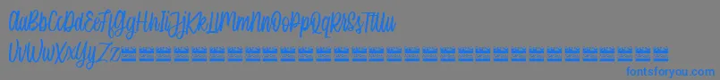 SingleBrandDemo Font – Blue Fonts on Gray Background