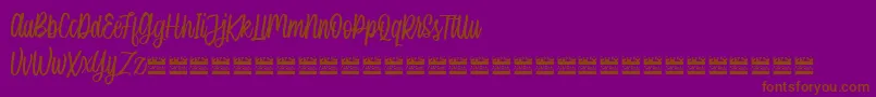 SingleBrandDemo Font – Brown Fonts on Purple Background