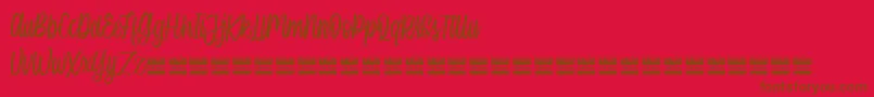SingleBrandDemo Font – Brown Fonts on Red Background