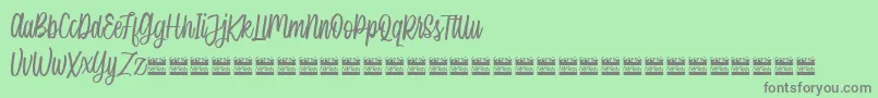 SingleBrandDemo Font – Gray Fonts on Green Background