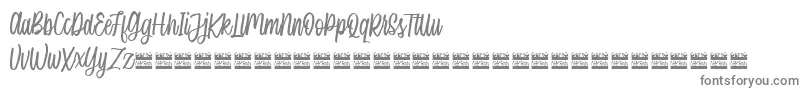 SingleBrandDemo-fontti – harmaat kirjasimet valkoisella taustalla