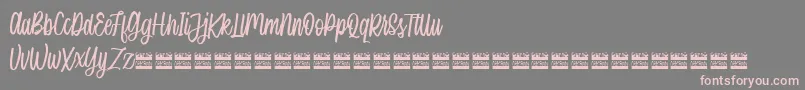 SingleBrandDemo-Schriftart – Rosa Schriften auf grauem Hintergrund