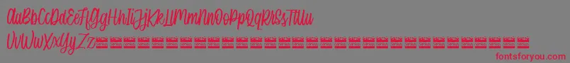 SingleBrandDemo Font – Red Fonts on Gray Background