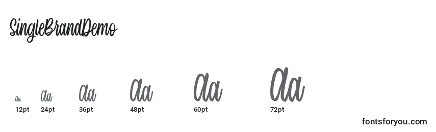 SingleBrandDemo Font Sizes