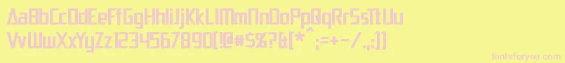 DaiAtlas-fontti – vaaleanpunaiset fontit keltaisella taustalla